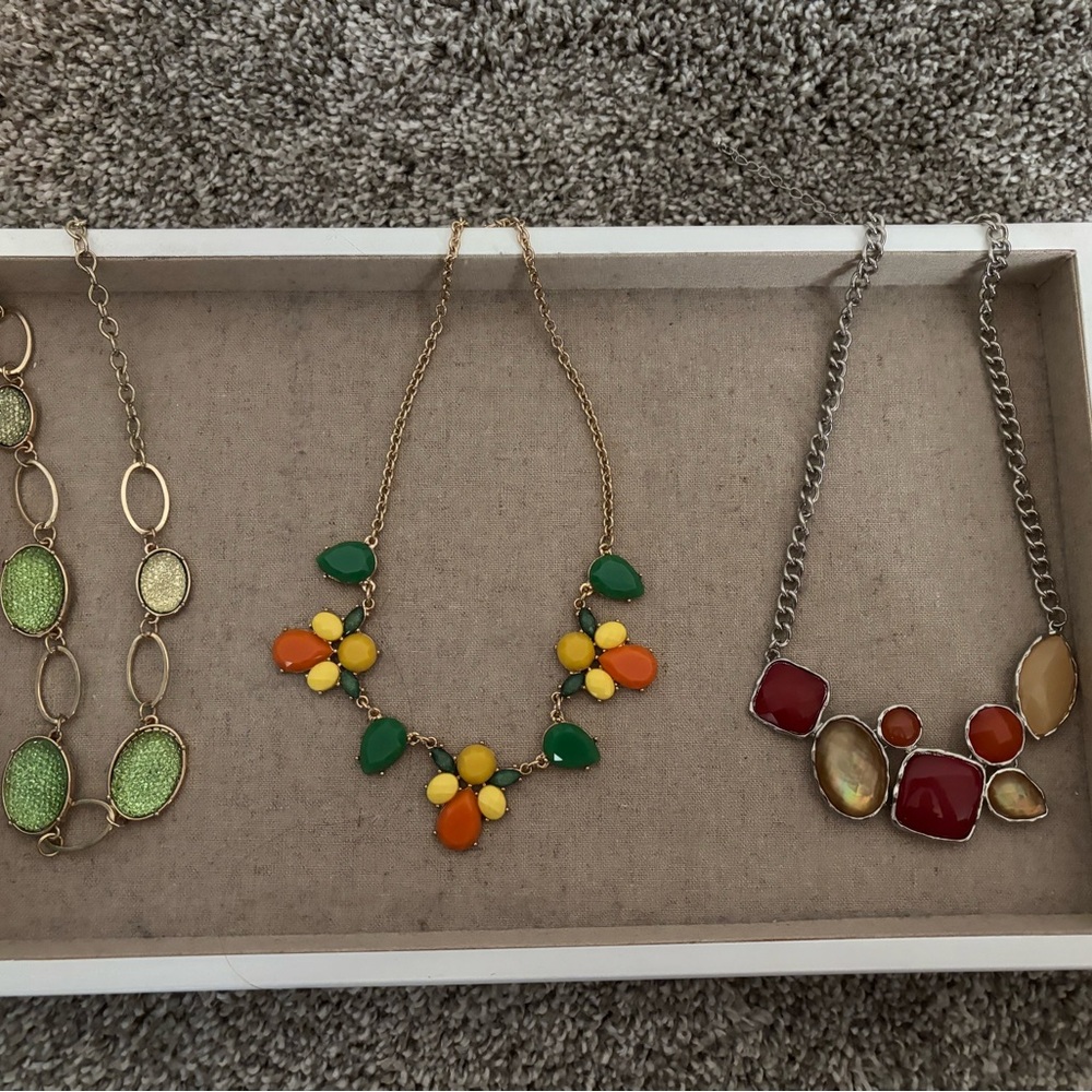 Colorful Floral Necklace Set